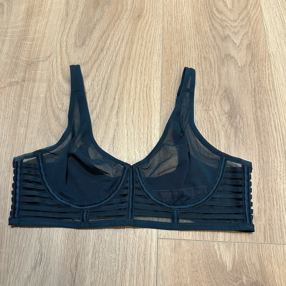 Victorias Secret 34C Balconette Lingerie Bra EUC Teal
